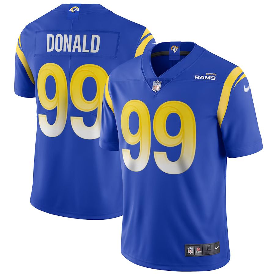 Men Los Angeles Rams #99 Aaron Donald Nike Royal Vapor Limited NFL Jersey->customized nfl jersey->Custom Jersey